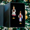 Folk Set - Kashuby Couple in a floral box  1k0a0816