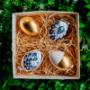 Set - Easter Eggs with peacocks futhers and gold motifs 1k0a7030