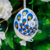 Hen Egg shell - Peacock on his side  1k0a7253