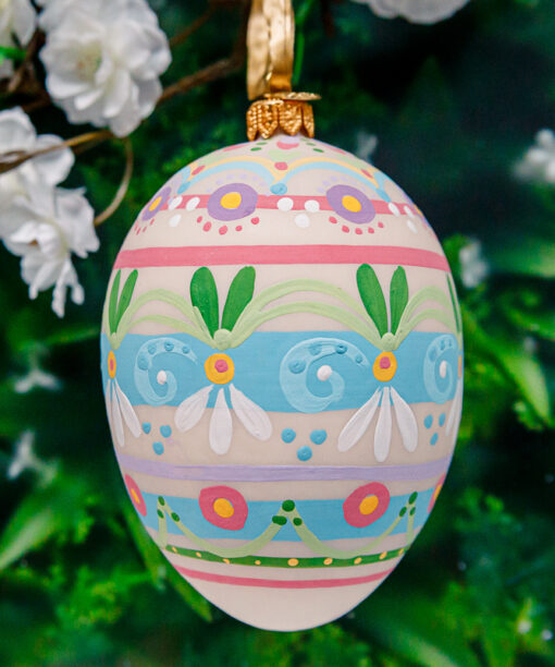 Glass Easter egg - pastel petals 1k0a7286