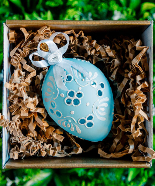 Lace egg in a box - blue 1k0a7600