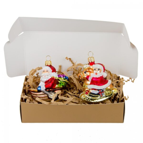 Double Set - Santa in Boat & on Rocking Horse Img 2320