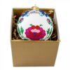 Silesia embroidery on white packed in gold box  Img 2511