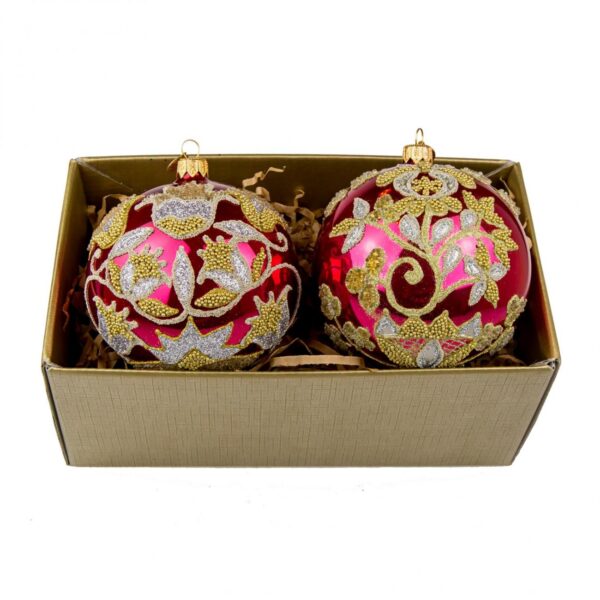 Set - Queen Marysienka & King Sobieski embroidery rose packed in gold box Img 2532