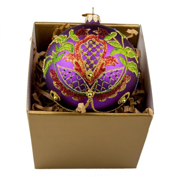 Bishop's vestment embroidery in purple packed in gold box Img 2538