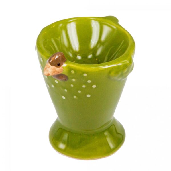 Egg cup with a Hen - Green Img 3952