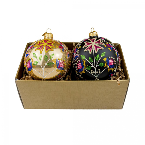 Set - Cracow embroidery in a gold box Beznazwy78