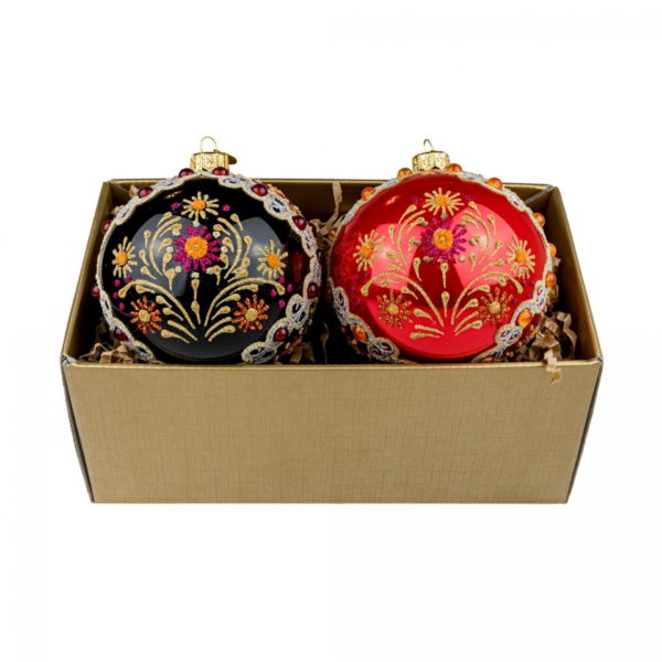 Set - Cracow embroidery in a gold box Beznazwy85