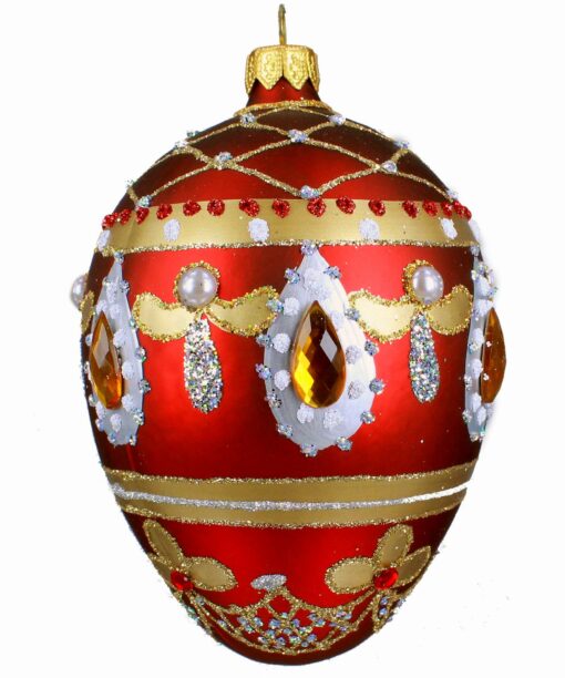 Jajka Carskie - Królewska biżuteria  Bordo i krysztaly 48 zl