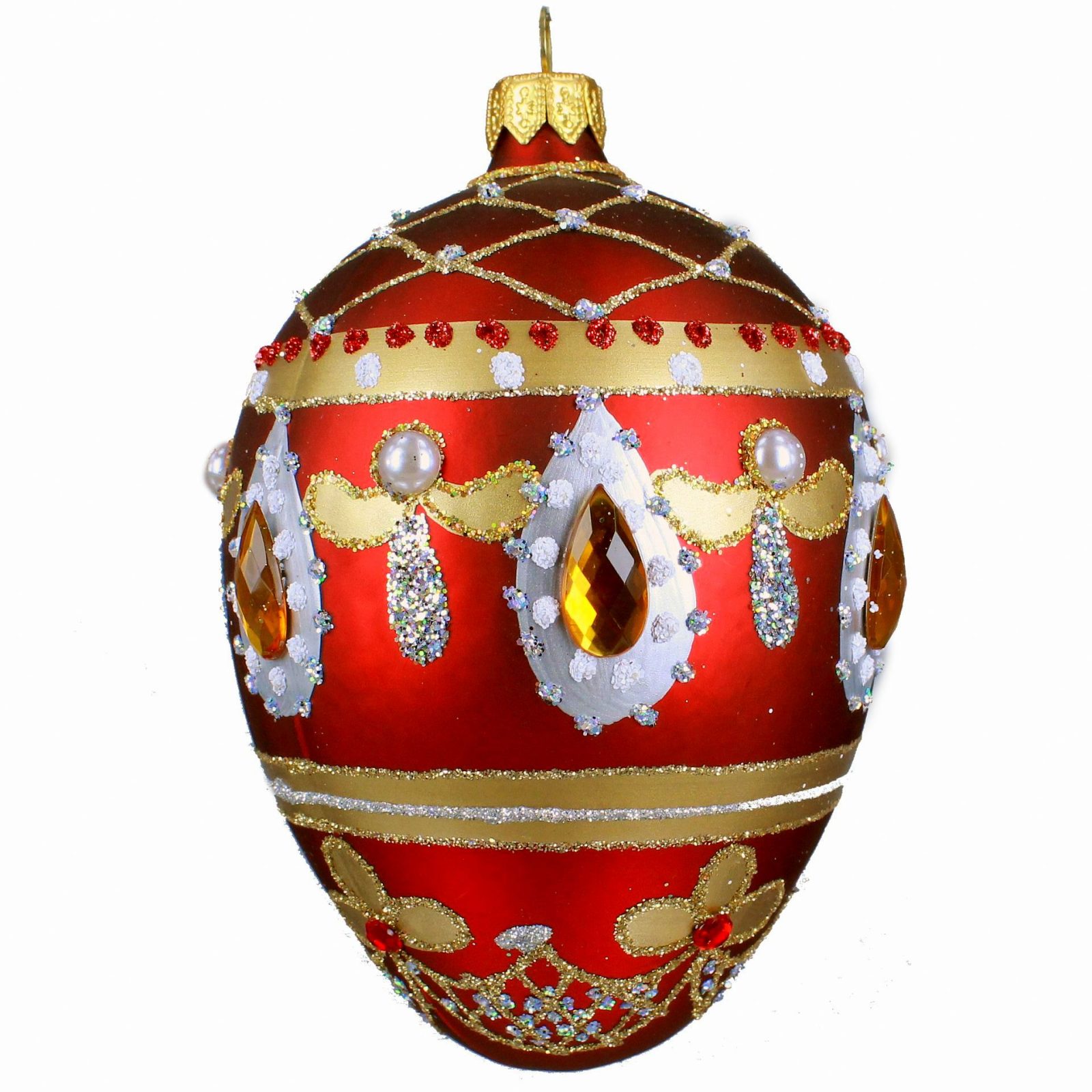 Jajka Carskie - Królewska biżuteria Bordo i krysztaly 48 zl