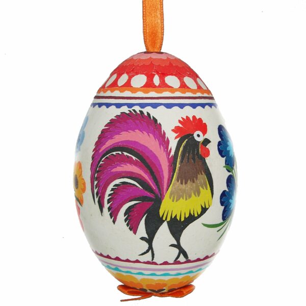 Goose Easter Egg - Lowicz Egg with Rooster P1019301