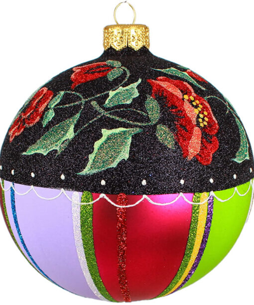 Stripes from Lowicz with poppies - top Pasiak 1