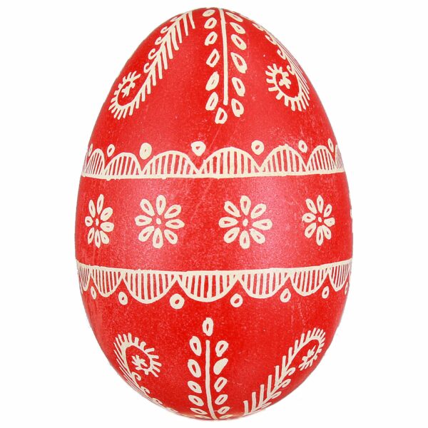 Goose Eggshell from Opoczno - Red Pisanka opoczynska gesia czerwona 30 zl