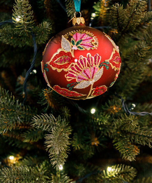 Królewskie wzory - Bordo w kwiaty  1k0a4064