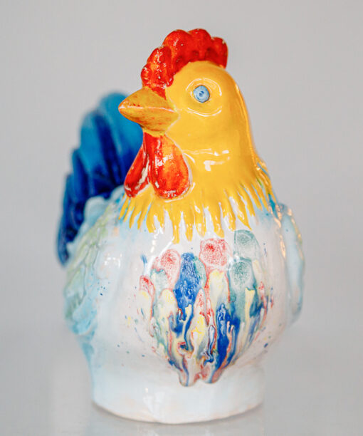 Danuta Rożnowska - Borys - a blue ceramic hen  1k0a6646