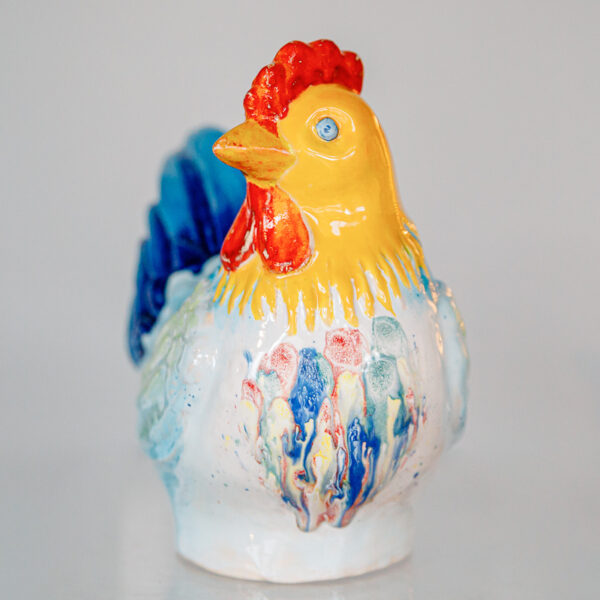 Danuta Rożnowska - Borys - a blue ceramic hen 1k0a6646