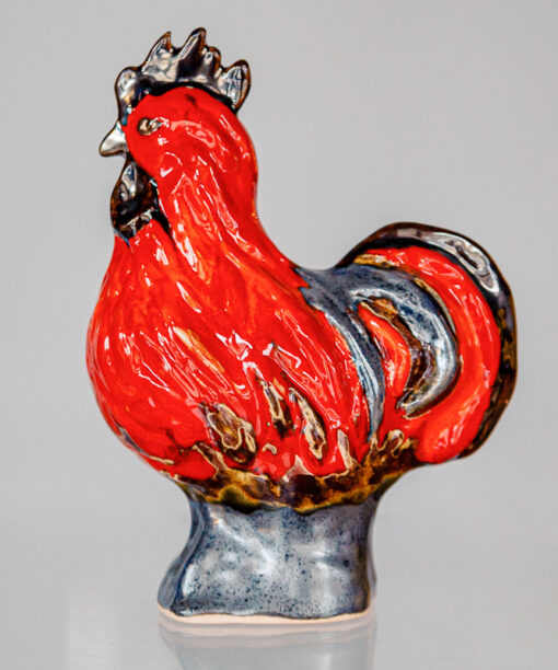 Ceramiczny, czerwony kogut stojący  1k0a6667