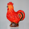 Ceramiczny, pomarańczowy kogut stojący  1k0a6671