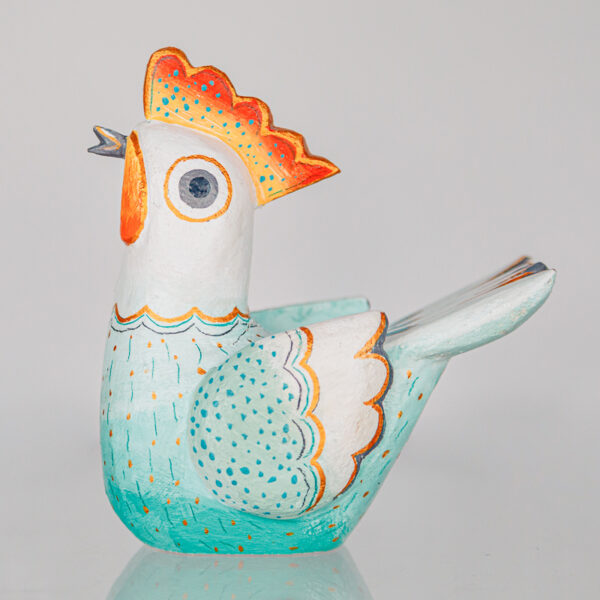 Jerzy Zbrożek - a green wooden hen 1k0a8078