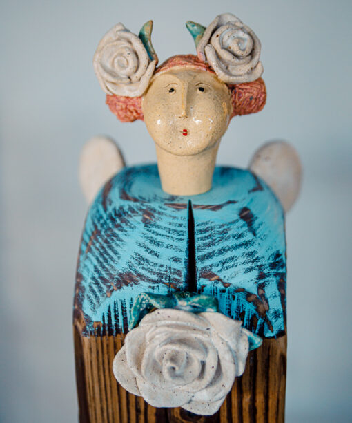Małgorzata Boksa - drewniano-ceramiczny anioł  1k0a6190
