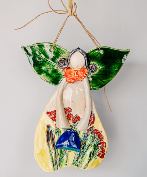 Duży ceramiczny anioł kwiatowy  1k0a0761