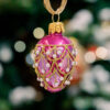 Mini Egg - Fuchsia with pearls  1k0a3595