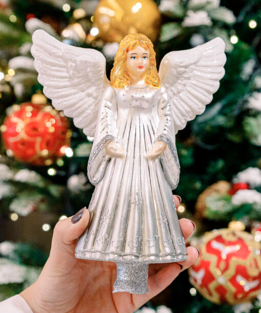 Christmas tree top - silver angel 1k0a3602