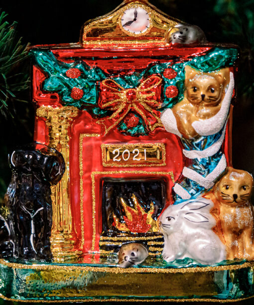 Wyposażenie Wnętrz - Świąteczny kominek ze zwierzętami  1k0a5975