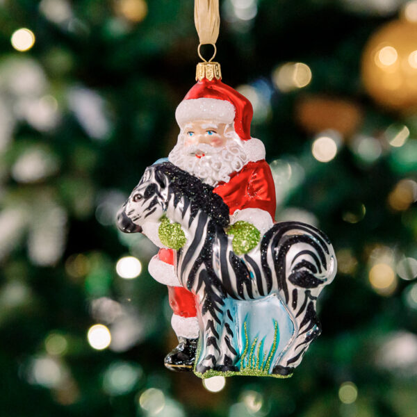Santa Claus with zebra 1k0a6431