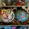 Bishop embroidery set - turquoise and cream Zd 09
