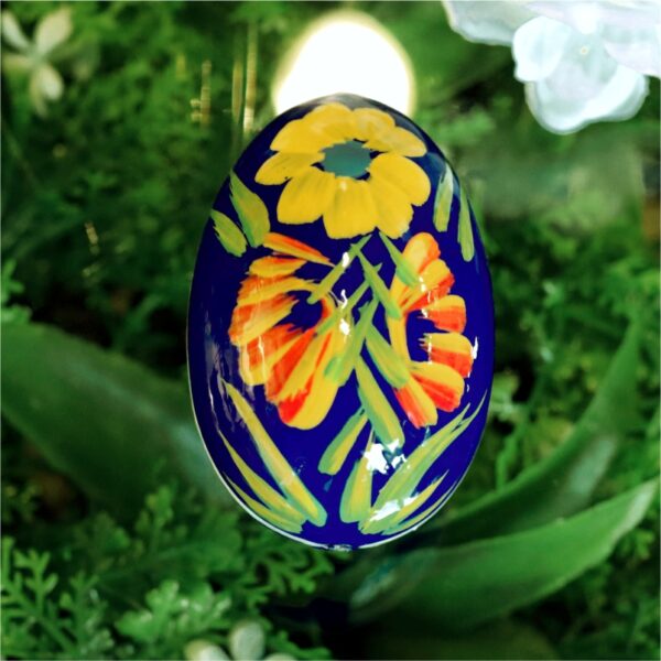 Navy Blue Egg - Flowers Zd 22