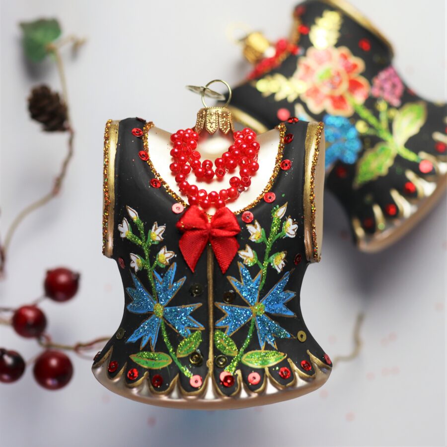 Stroje Regionalne - Serdak Krakowski z niebieskimi kwiatami  Img 0265 scaled