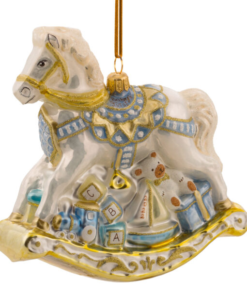 Pierwsze Święta - Konik na biegunach - niebieski  S836b scaled