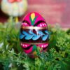 Wooden Easter egg - Pink with a belt  Mg 2322 scaled