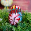 Wooden Easter egg - Wildflowers on red Mg 2335 scaled