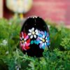 Wooden Easter egg - flowers on black  Mg 2363 scaled