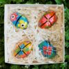 Set of wooden Easter eggs - orange - blue  Mg 2381 scaled