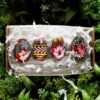 A set of medium wooden Easter eggs - red - maroon  Mg 2420 scaled