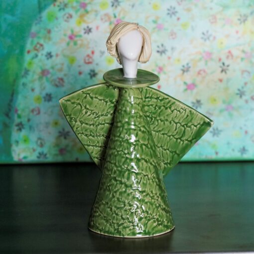 Anioły ceramiczne - Zielony Aniołek Mg 3211 scaled