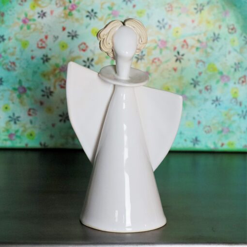 Anioły ceramiczne - Biały Aniołek Mg 3217