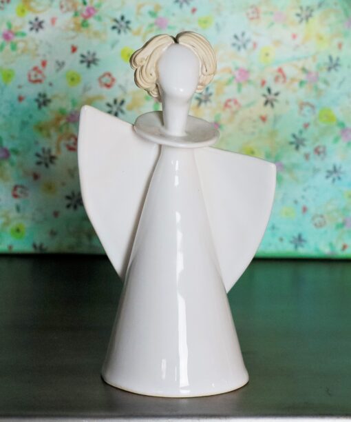 Anioły ceramiczne - Biały Aniołek  Mg 3217