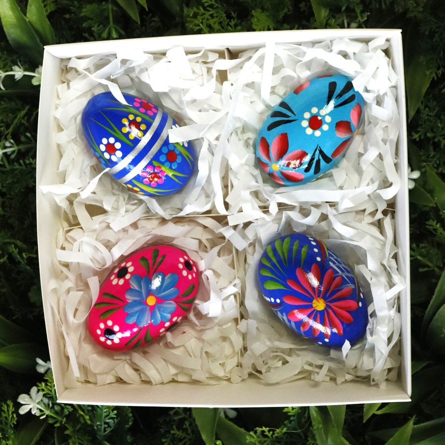 Zestaw pisanek drewnianych - Różowo niebieskie kwiaty  Mg 6517 scaled