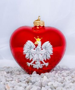 Patriotyczne - Serduszko z Godłem Polskim  S8 bombkarnia scenografia 090