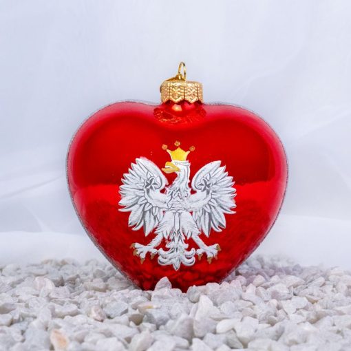 Patriotyczne - Serduszko z Godłem Polskim S8 bombkarnia scenografia 090