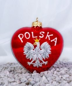 Patriotyczne - Serduszko z Godłem Polskim  S8 bombkarnia scenografia 091