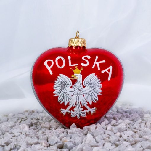 Patriotyczne - Serduszko z Godłem Polskim S8 bombkarnia scenografia 091
