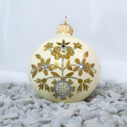 Kashubia - Golden flowers on a cream S8 bombkarnia scenografia 107