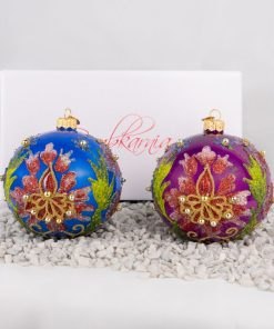Kontusz embroidery set - purple and navy blue  S10 bombkarnia scenografia 053