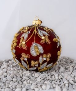 Hafty - Haft Królowej Marysieńki – bordo opalizująca  S10 bombkarnia scenografia 152