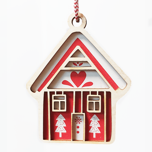 Wooden decoration - House Chr001 piernikowy domek